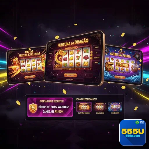 Imagem do site 555u mostrando a página inicial com opções de serviços e destaque para soluções digitais modernas.